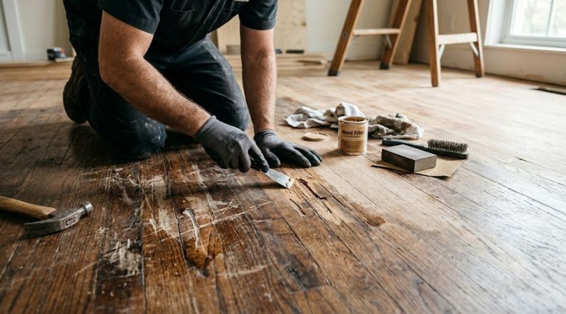 SCRATCHES, DENTS AND WATER DAMAGE: REPAIRING WOOD FLOORS THE RIGHT WAY